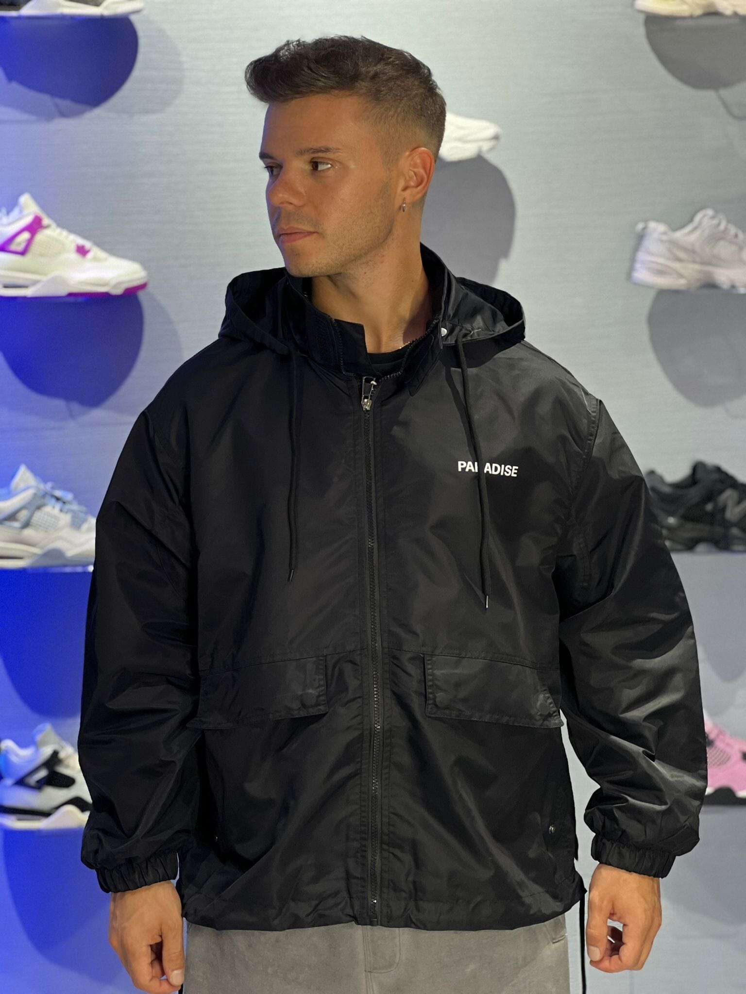 Giacca Antivento "PARADISE" Black