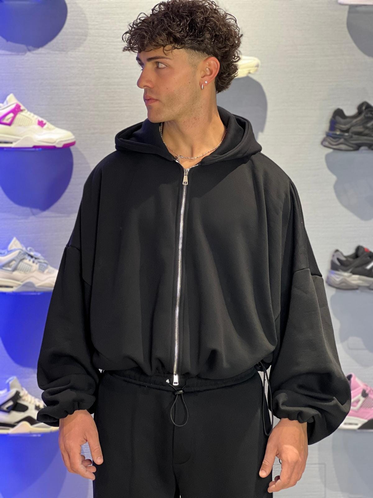 Felpa Zip Japan Nera