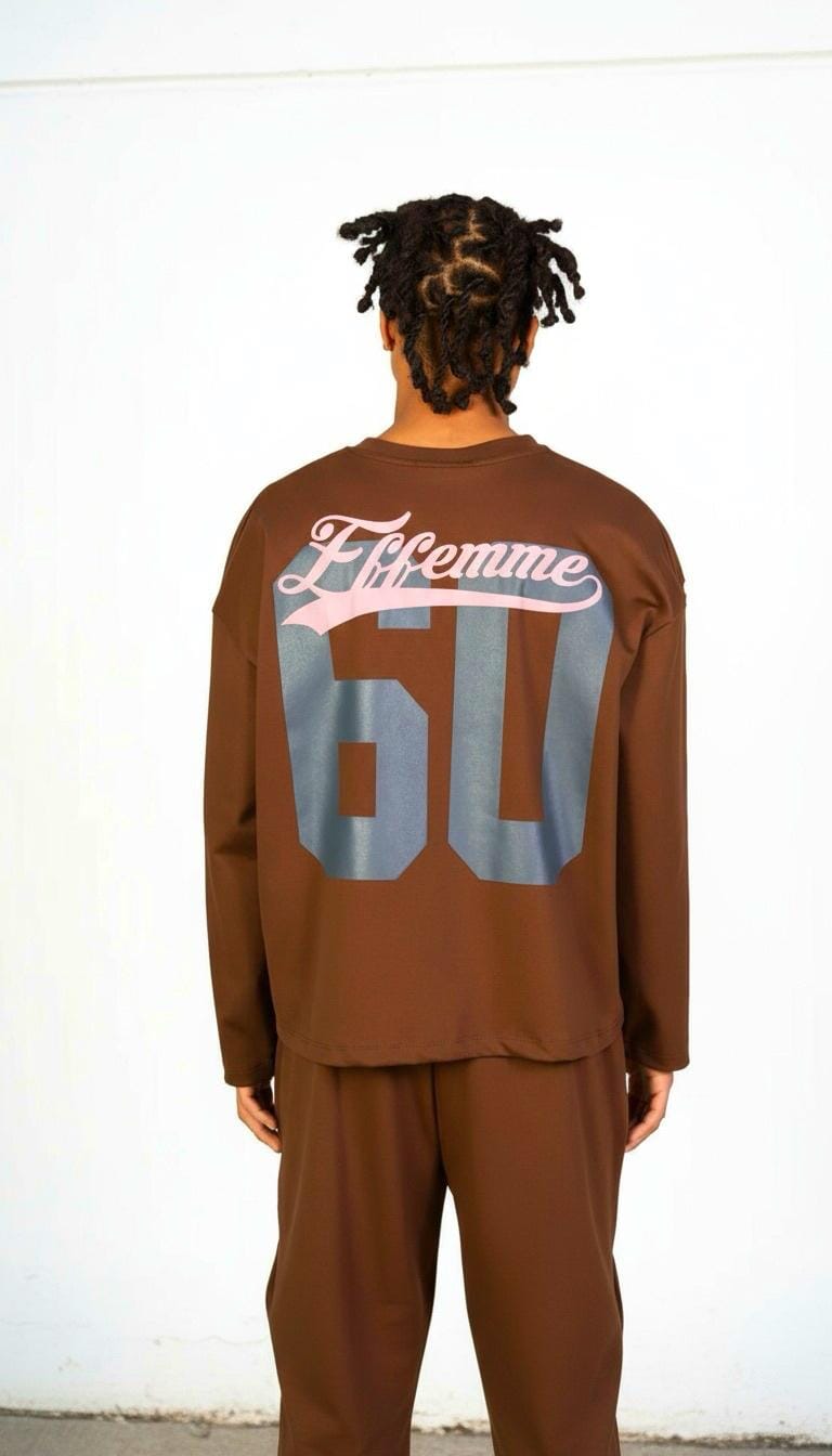 Coordinato Crewneck Logo Marrone