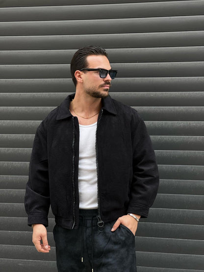 Giubbotto Tech Suede Nero