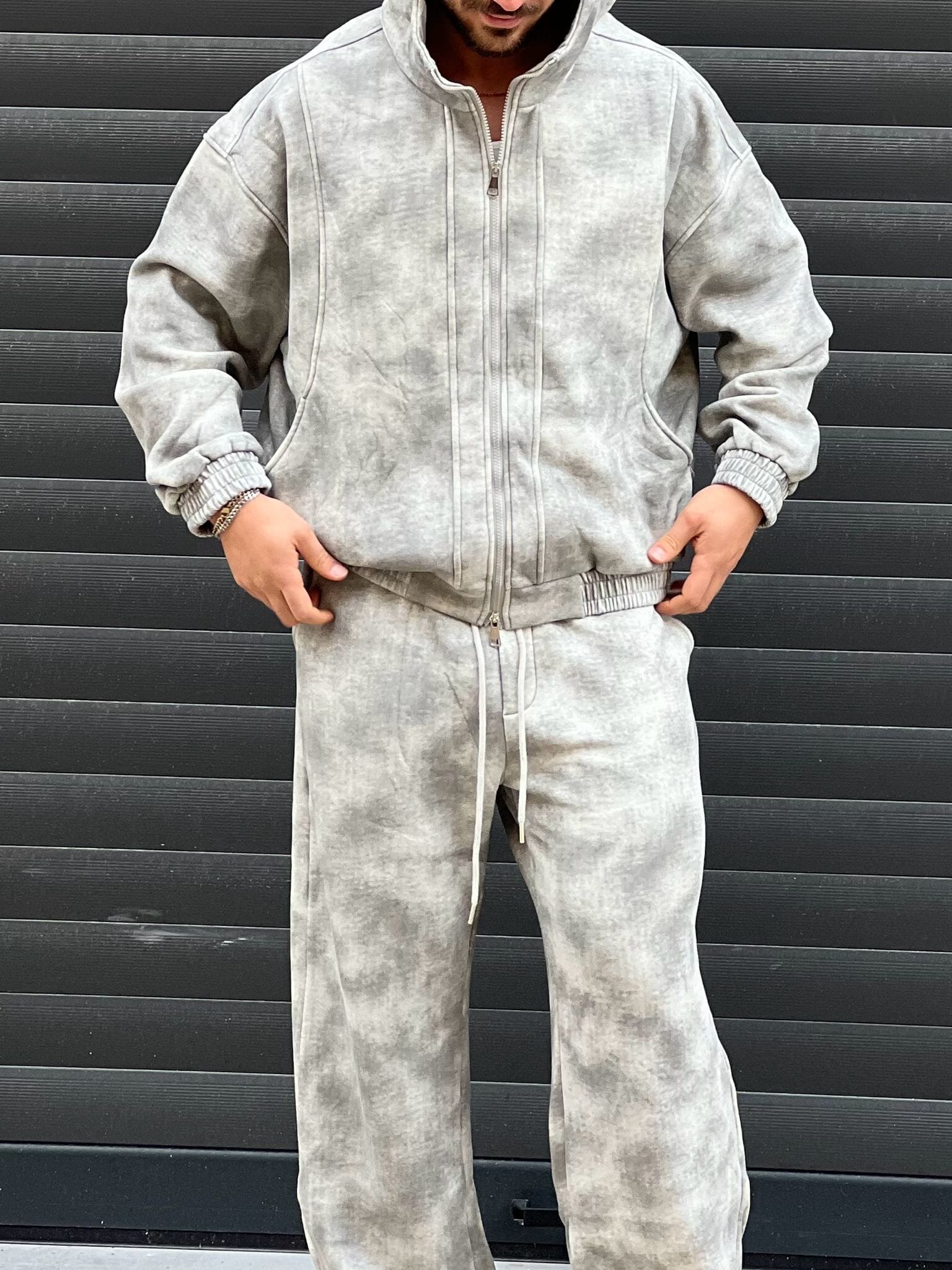 Coordinato Tuta Marmorizzata Grigia