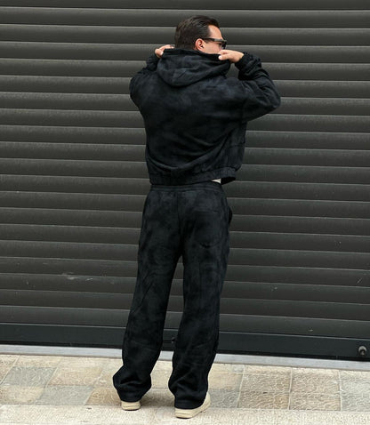 Coordinato Tuta Marmorizzata Nera