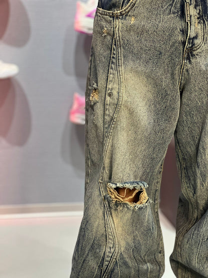Jeans Baggy Destroyed Cianotic