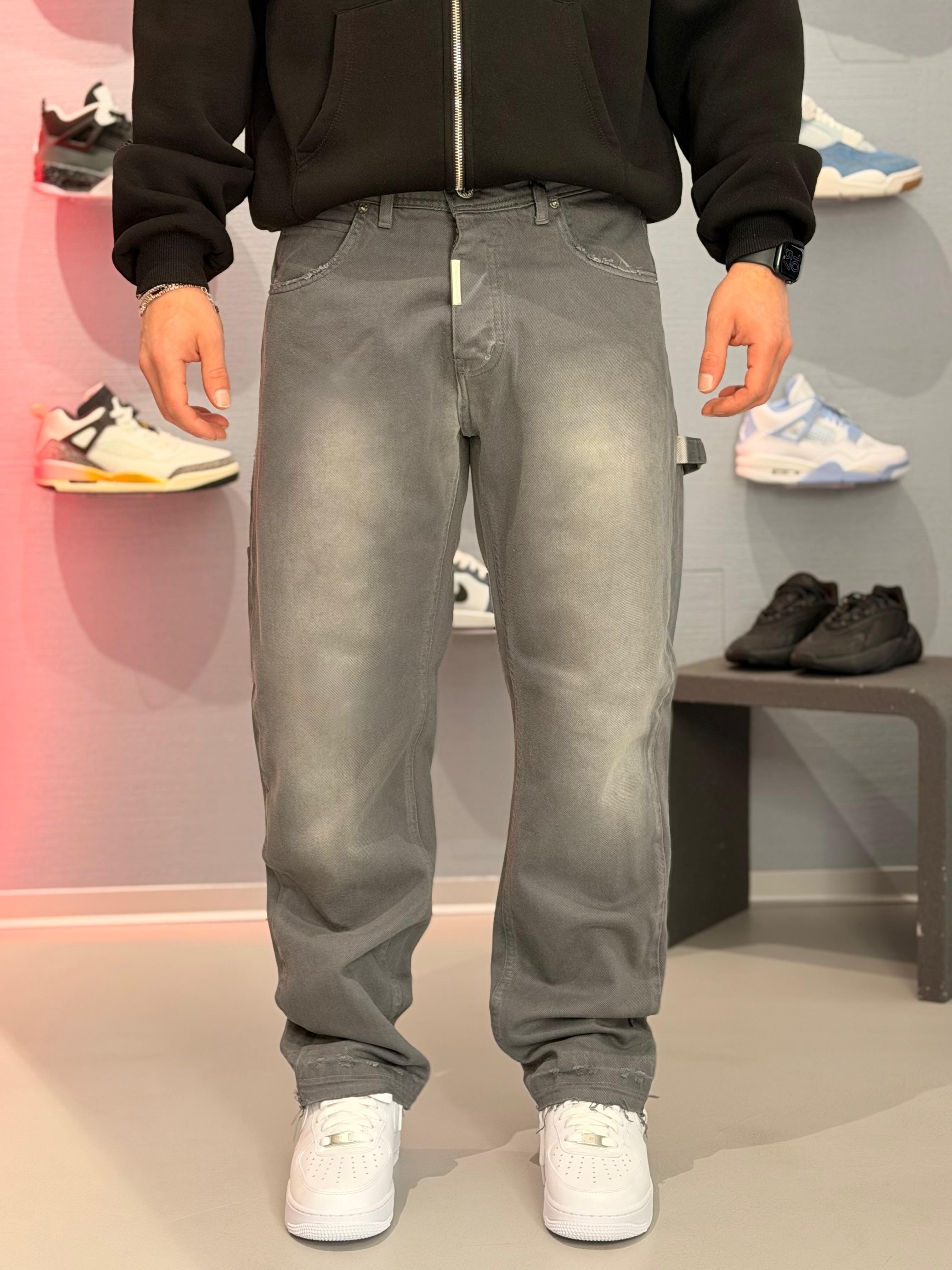 Jeans Straight Fit Raid Grigio Cianotic