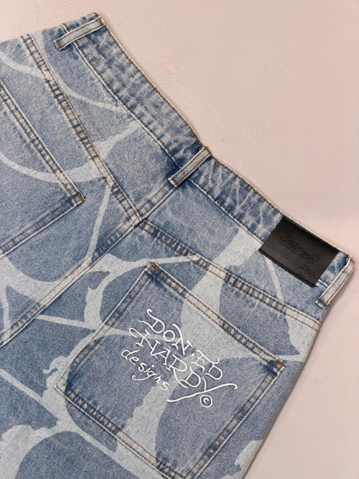 Short Ed Hardy Gothic Cobweb