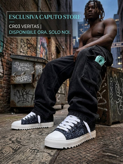 Sneakers CR03 Veritas – Denim Bouclé