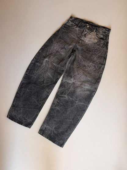 Jeans Balloon marmorizzato nero