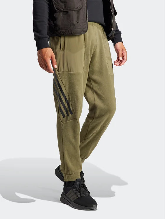 Pantaloni Adidas da tuta Future Icons 3-Stripes IJ8859 Verde Regular Fit