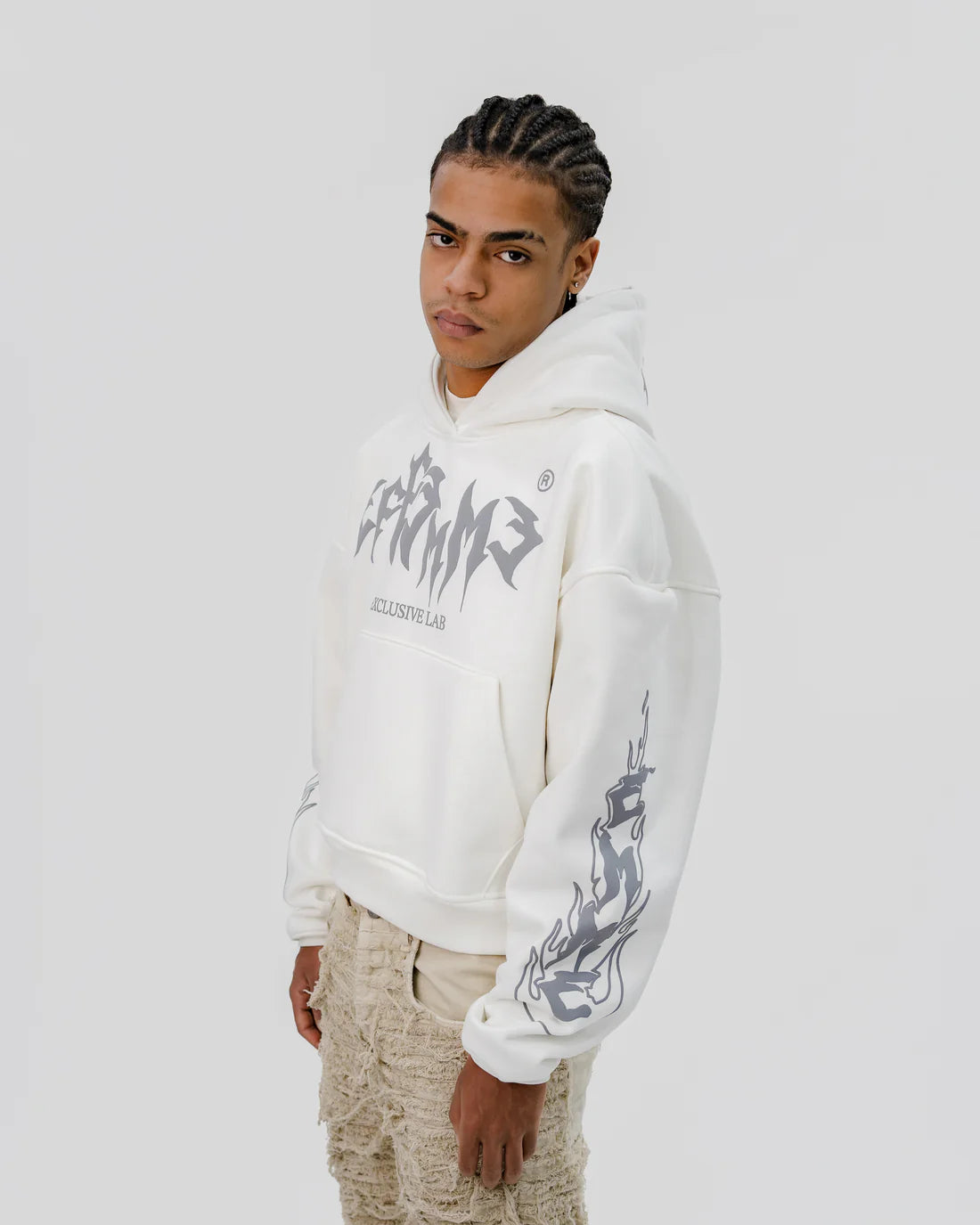 Effemme Exclusive Lab Hoodie Flame Panna