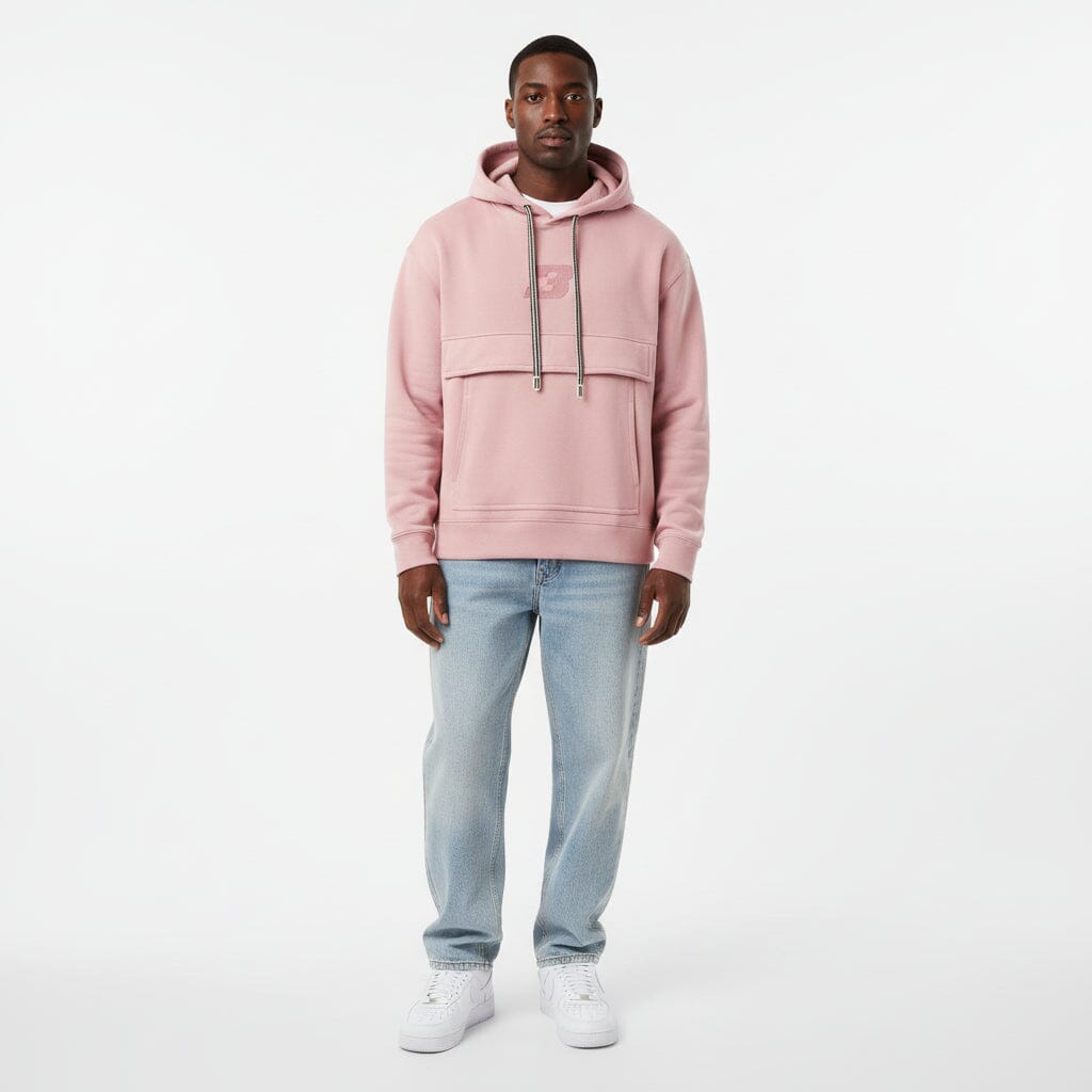 Felpa "3" rosa Streetwear con Cappuccio