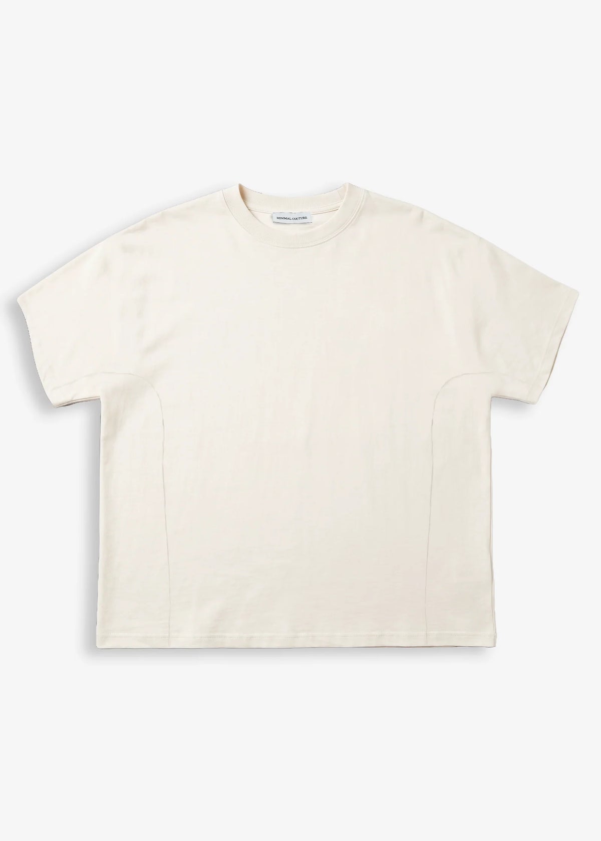 T-shirt Crop Over Crema Minimal Couture