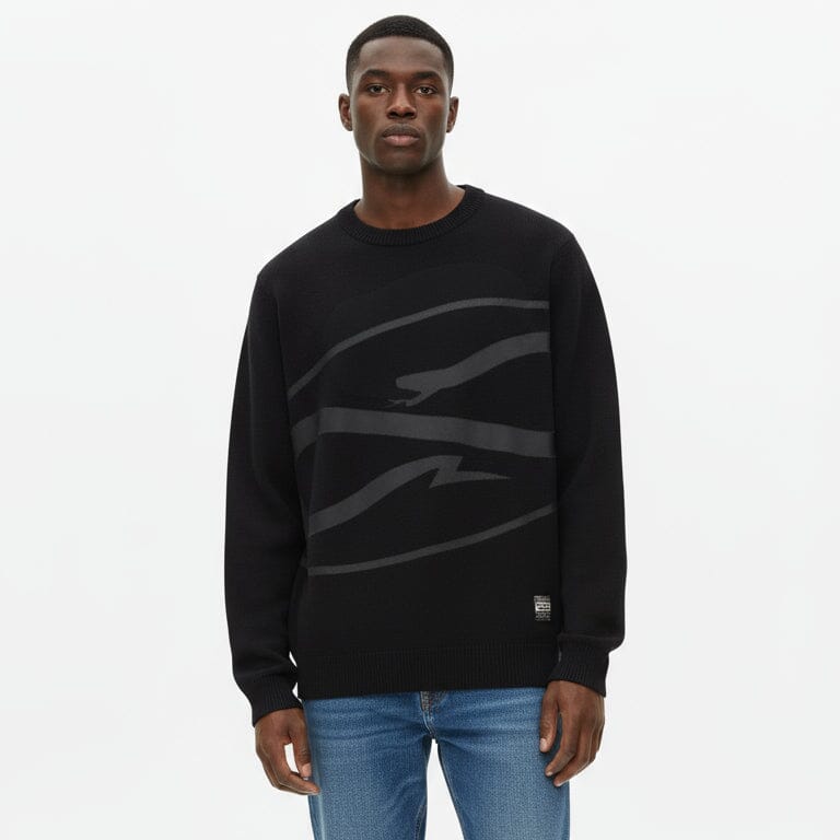Maglione Propaganda Knitwear Logo Atom Black