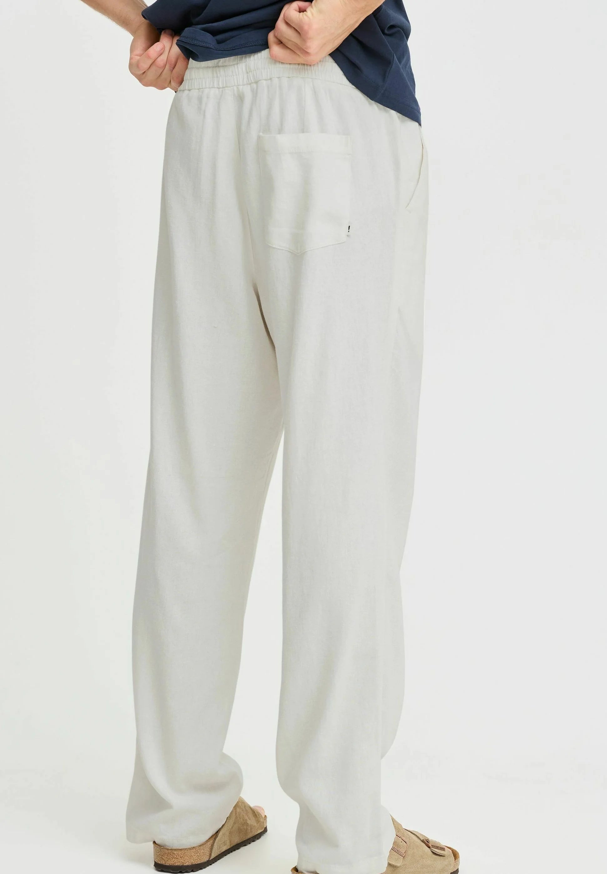 Pantalone in lino Solid Off White