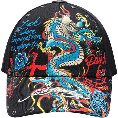 Ed Hardy Blue Dragon Black Cap