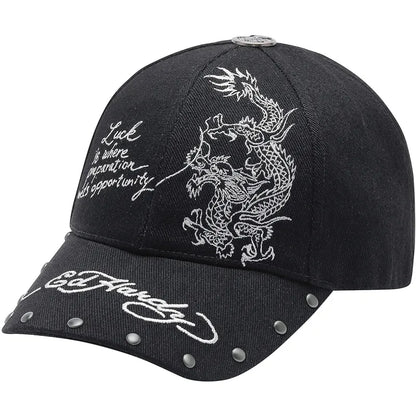 Ed Hardy Lucky Dragon Black Cap