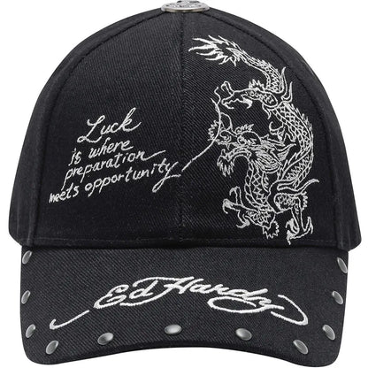 Ed Hardy Lucky Dragon Black Cap