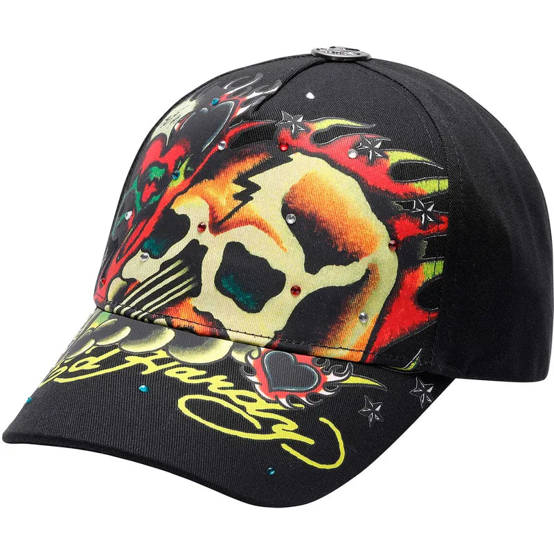 Ed Hardy Skull Chopper Black Cap