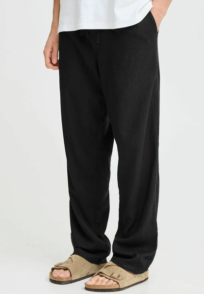 Pantalone in lino Solid Black