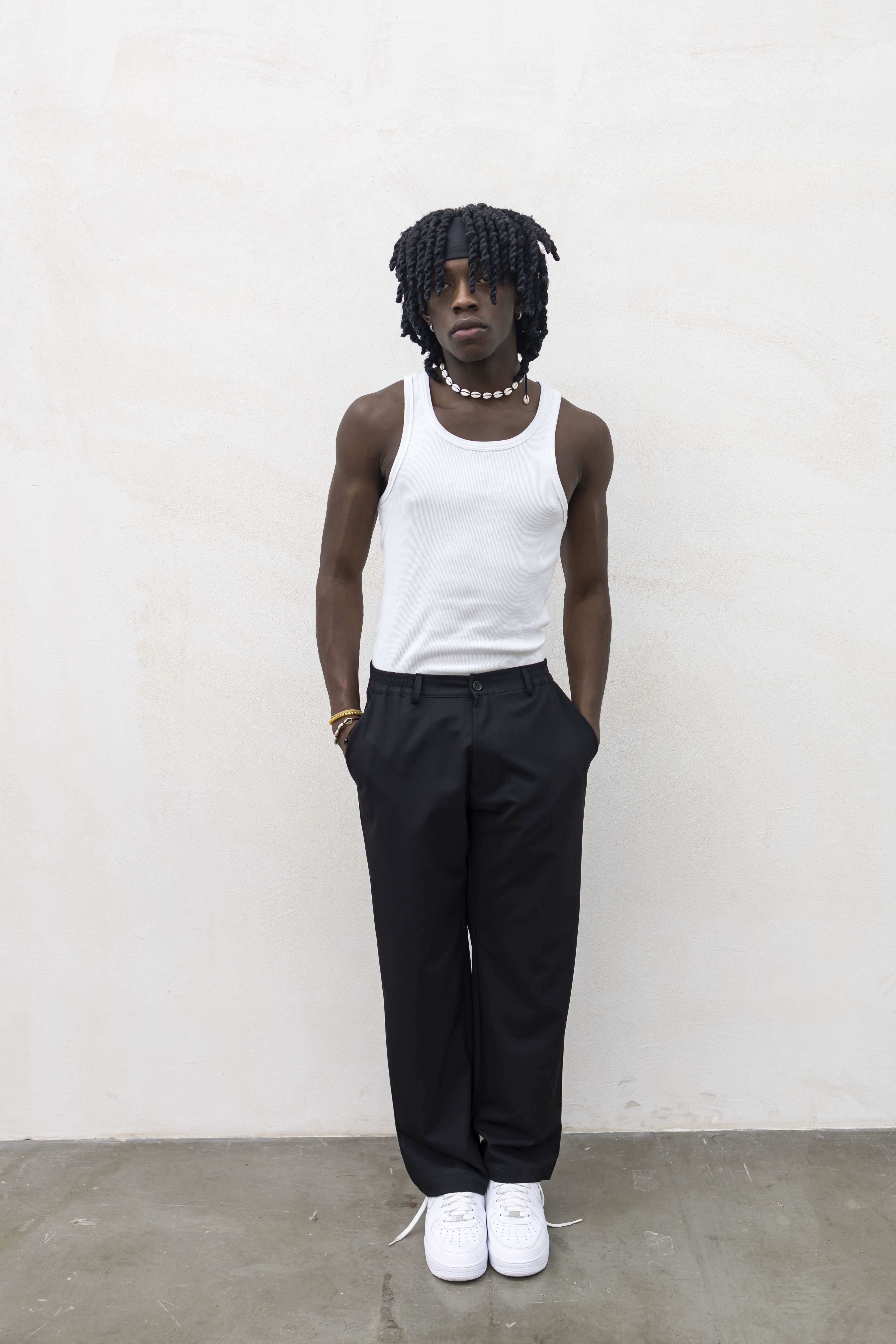Pantaloni Uomo Eleganti Relaxed Fit – Nero Classico