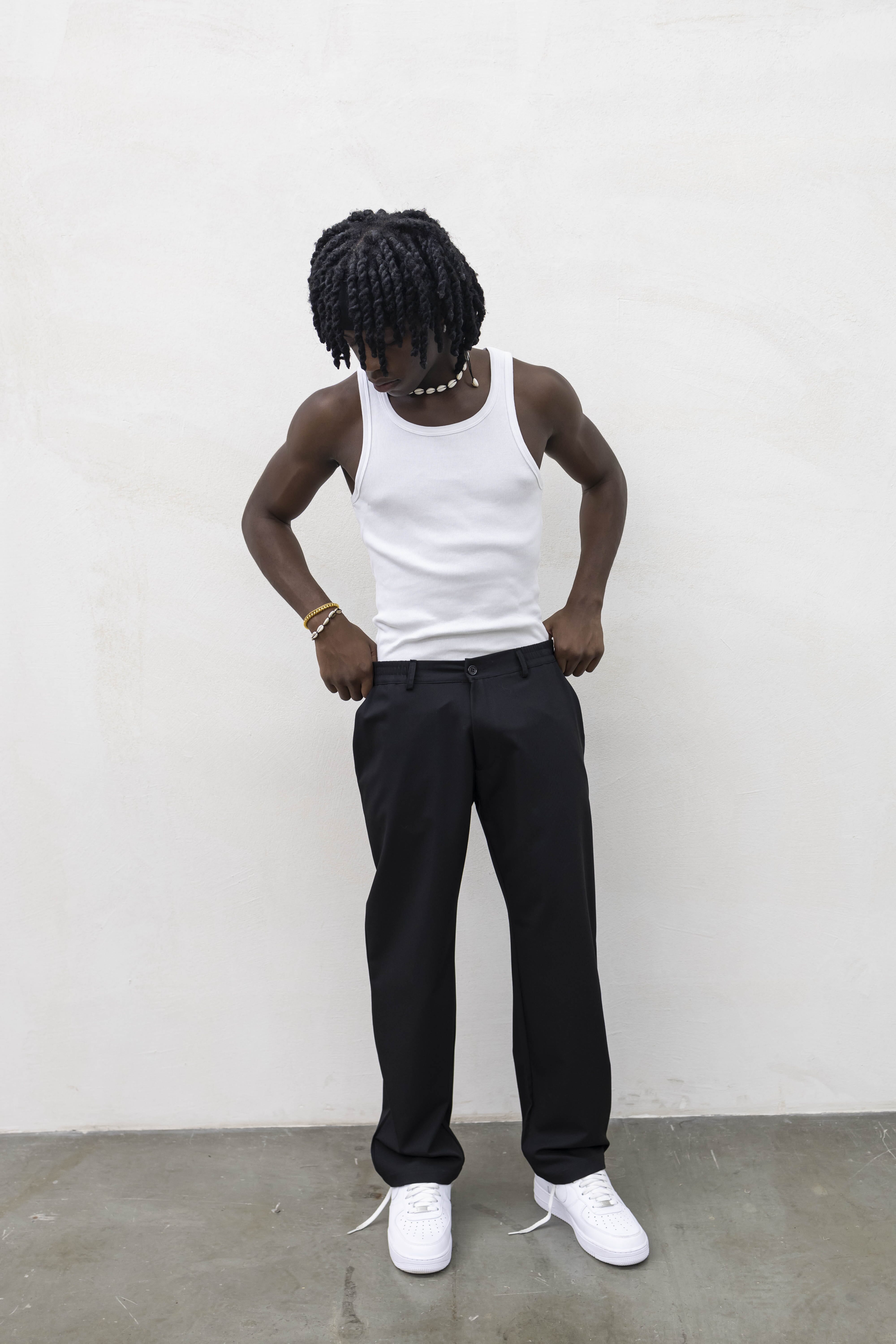 Pantaloni Uomo Eleganti Relaxed Fit – Nero Classico