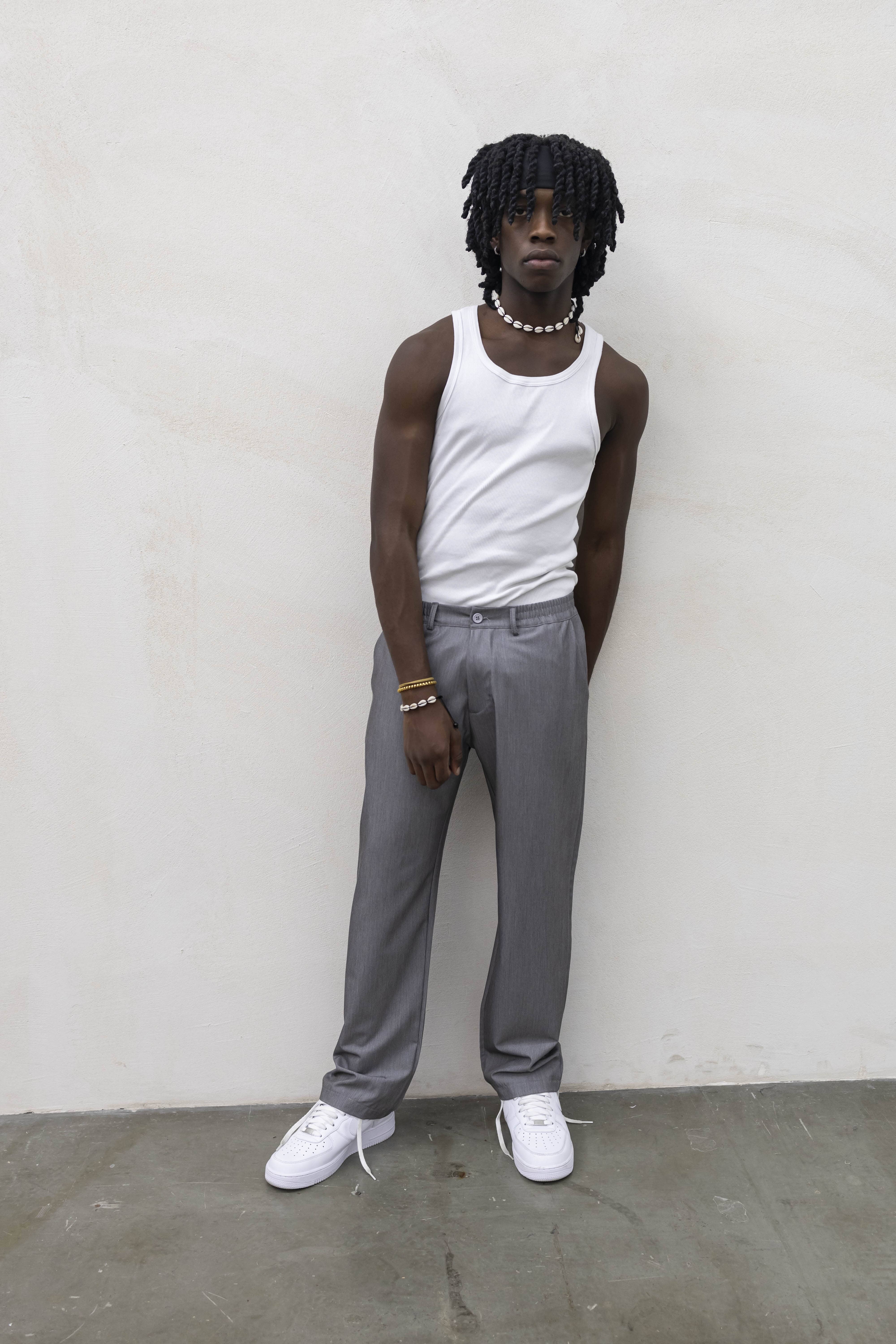 Pantaloni Uomo Relaxed Fit – Grigio Elegante
