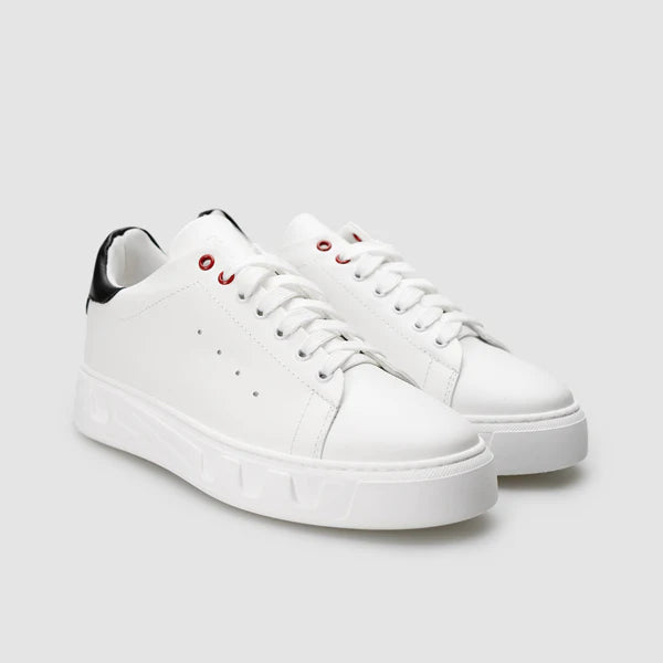 Sneakers Raws Pasos bianco in vera pelle