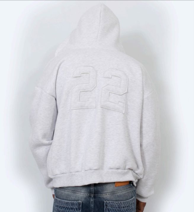 Felpa Trust No One zip '22' Grigia