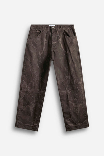 Jeans Balloon Marmory Brown Minimal Couture