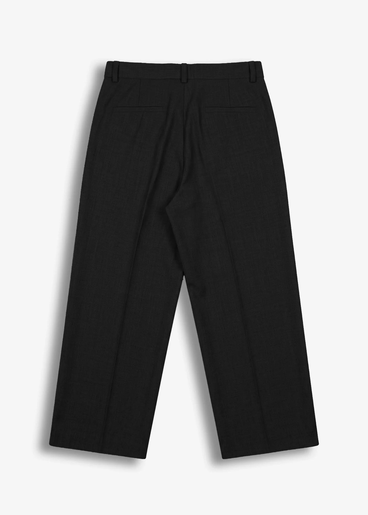 Pantaloni Palzzo Doppia Pence Nero Minimal Couture