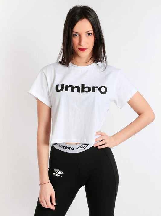 T-shirt corta Umbro - Cropped shirt bianca