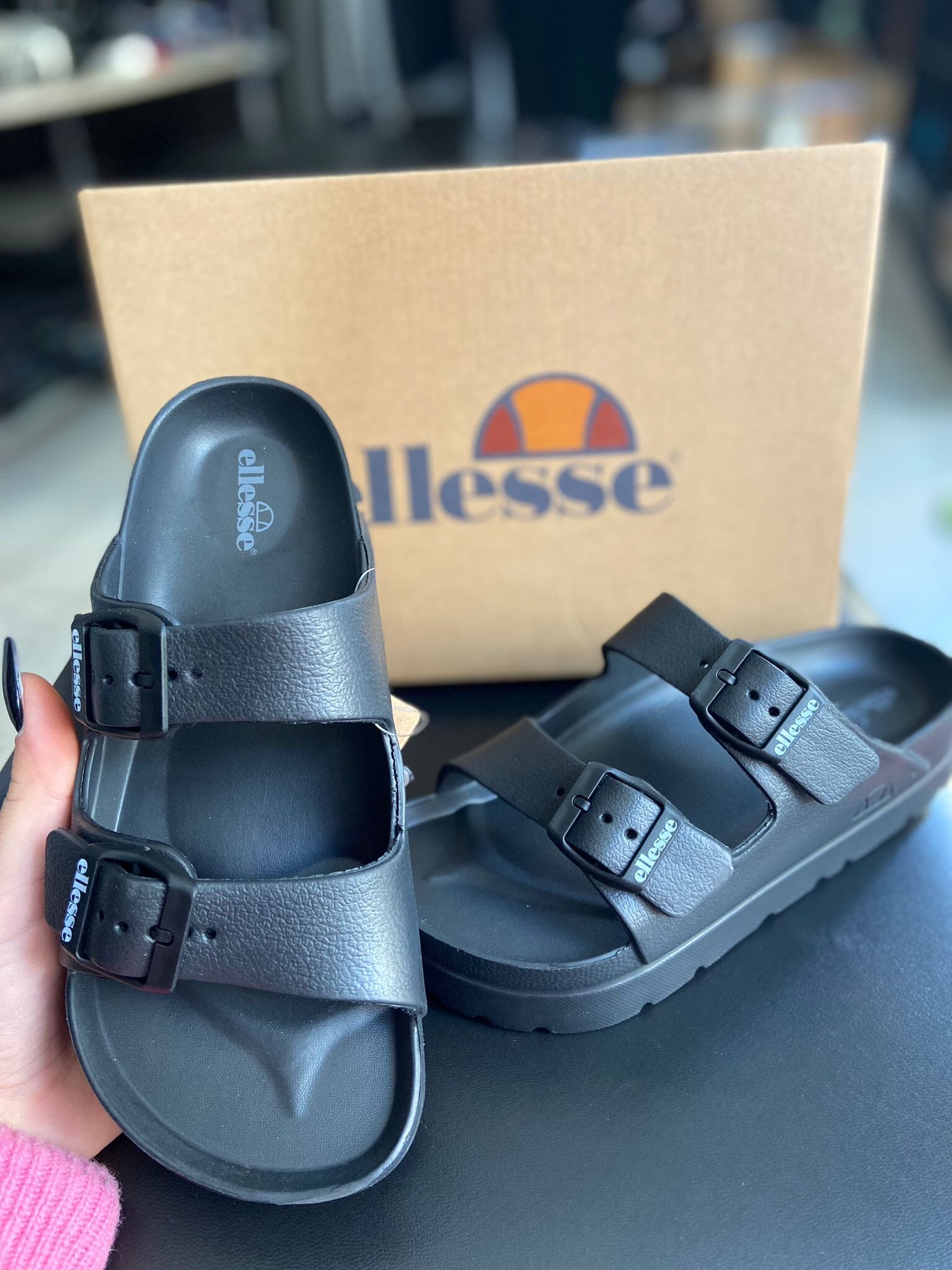 Ellesse Ciabatte Gommata Nera