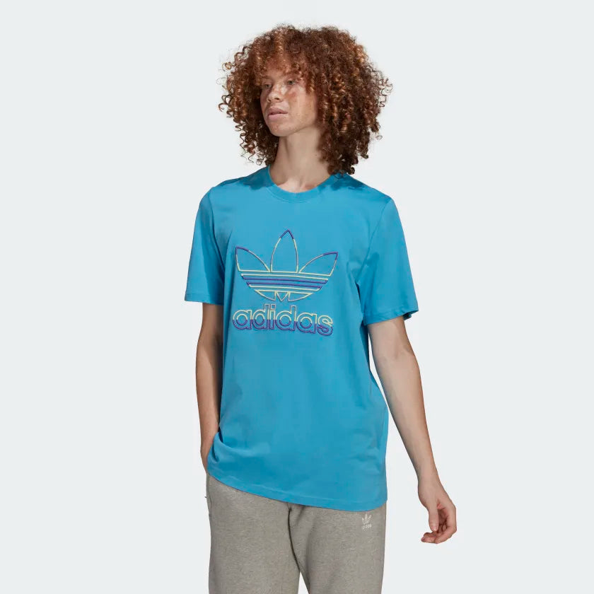 T-shirt a TRIFOGLIO azzurra - adihc7157